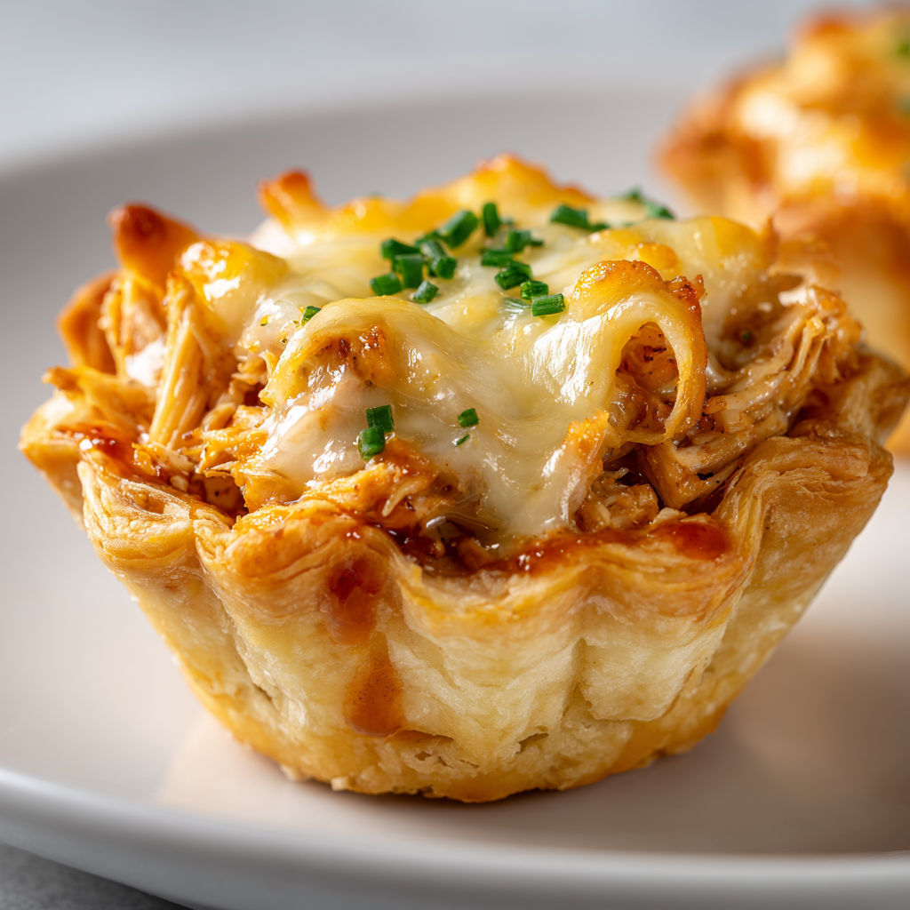 Bouchées Gourmandes au Poulet BBQ Doux et Fromage.