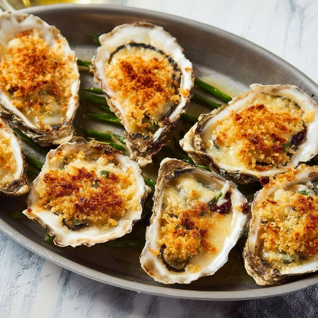 Huîtres Passées au Four et Croûte Dorée : l’Apéritif Gourmand.