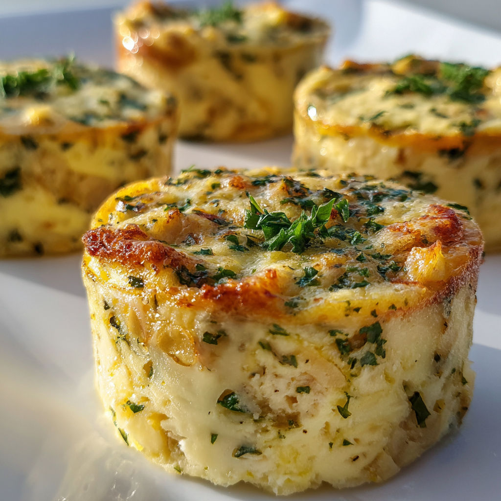 Mini flans salés au thon prêts pour l’apéro festif.