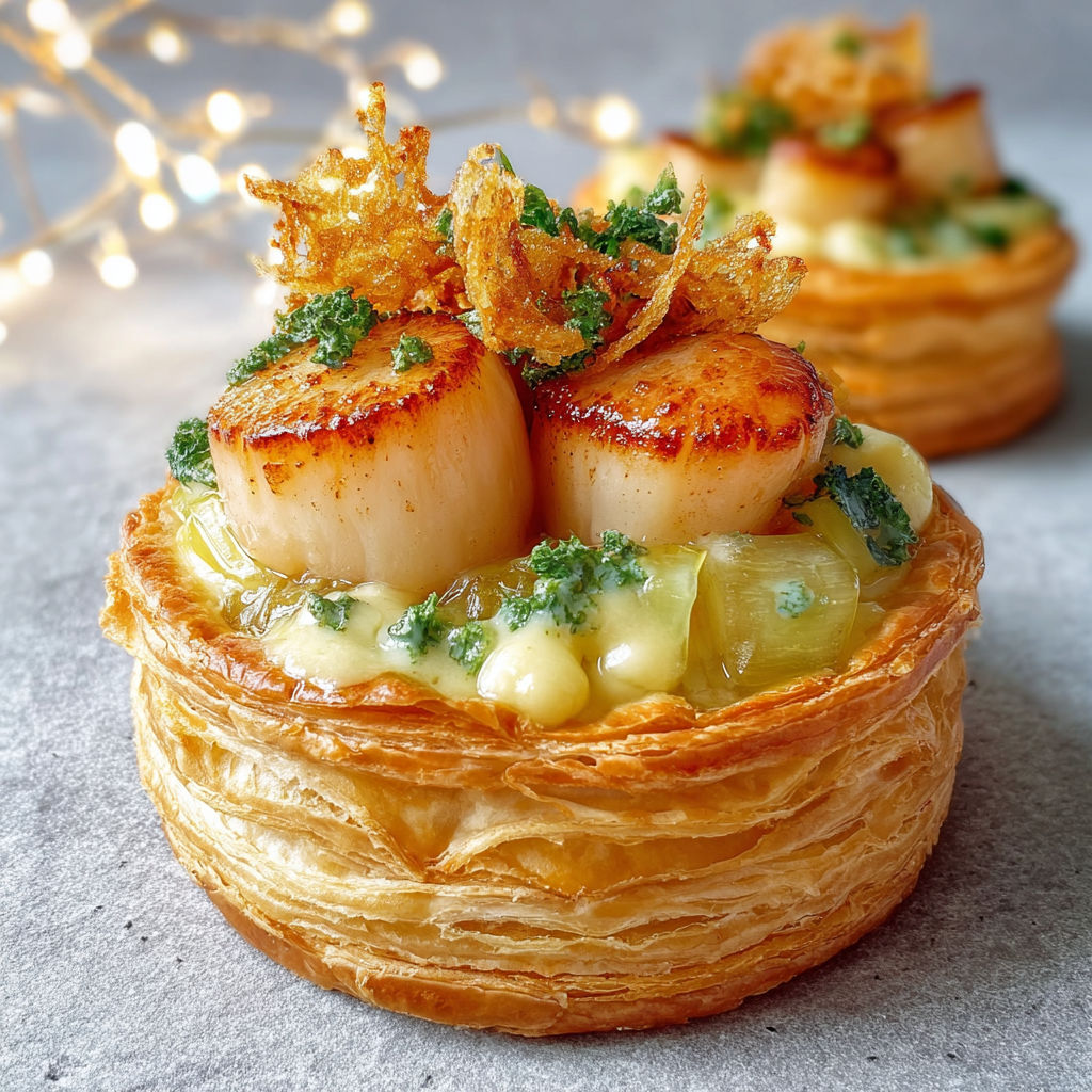 Saint-Jacques et Poireaux : Un Vol-au-Vent Parfait pour les Fêtes.