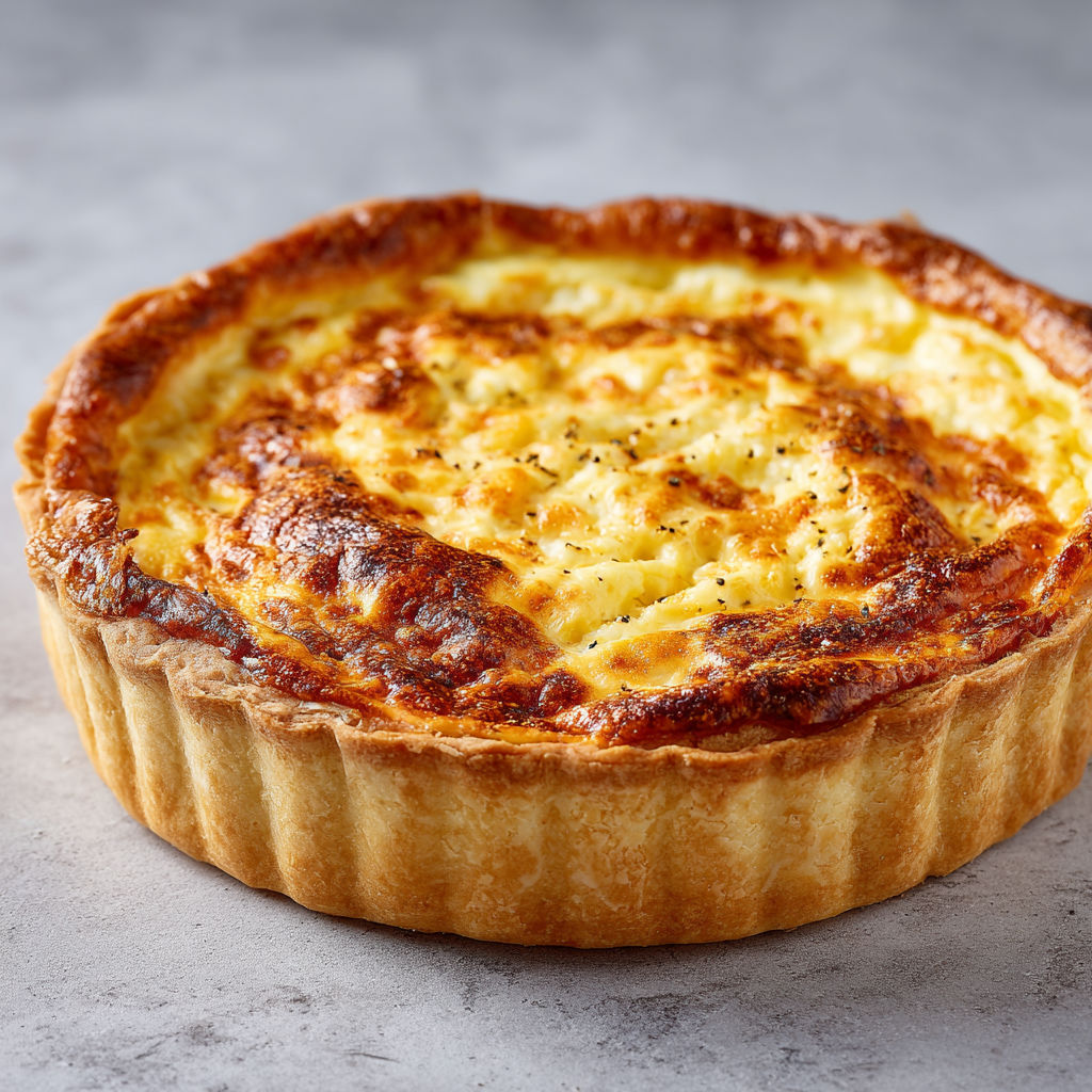 Quiche gonflée irrésistible au fromage et muscade, un vrai nuage salé.