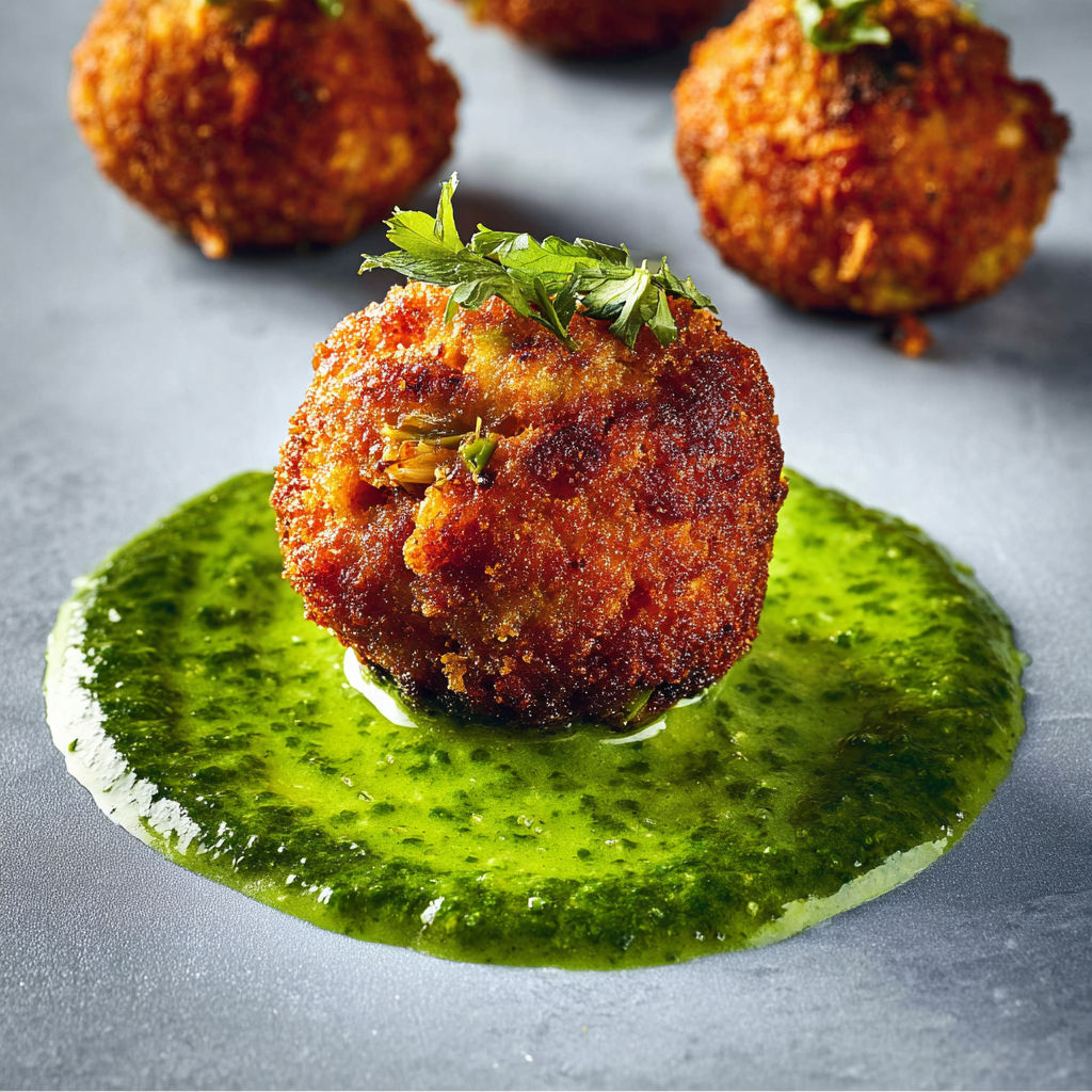 Acras dorés et croustillants au thon et artichauts avec une sauce citron-verte ultra fraîche.