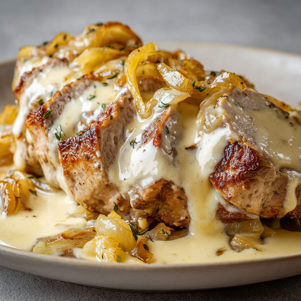 Filet mignon généreux, oignons dorés et reblochon fondant façon montagne.