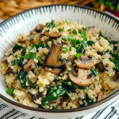 Chou-Fleur Riz Poêlée avec Epinards et Champignons