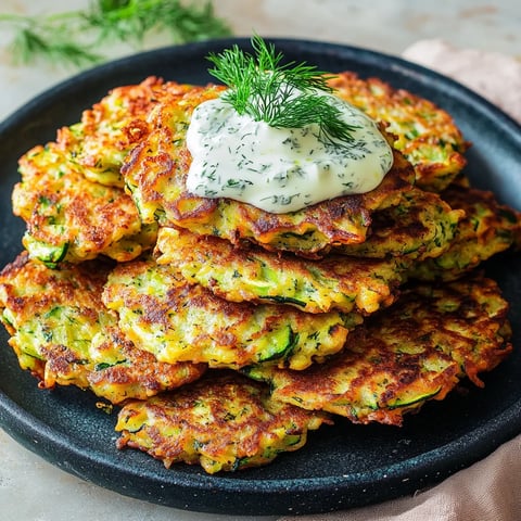 Galettes de Courgettes avec Sauce à l'Aneth