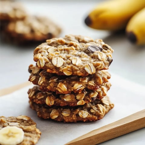 Biscuits sains à la banane et à l'avoine