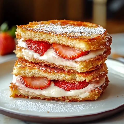 Fried Strawberry Cheesecake Sandwiches