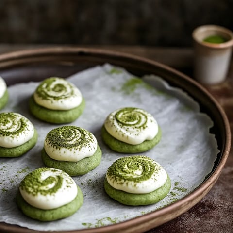Une assiette de biscuits verts et blancs.