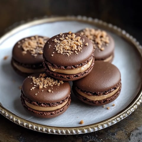 Une assiette de biscuits au chocolat avec des noix sur le dessus.