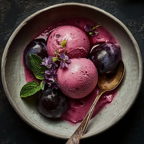 Un bol de baies et de glace.
