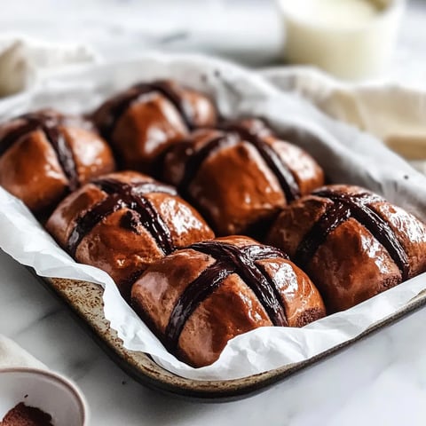 Un plat de pains chocolatés.