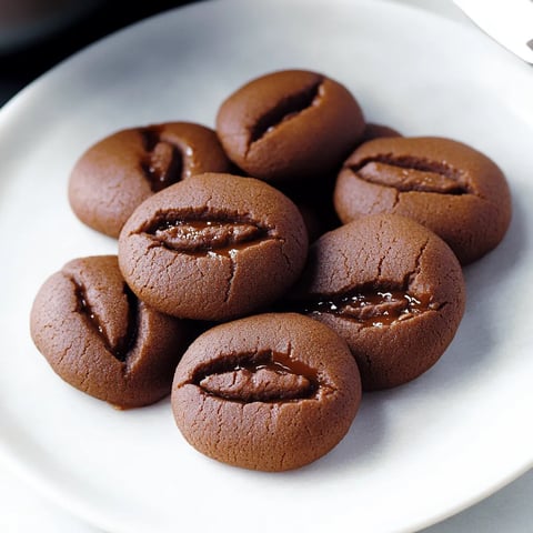 Une assiette de biscuits au chocolat avec un trou au centre.