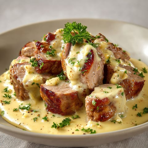 Un bol avec filet mignon au Reblochon, servi joliment.