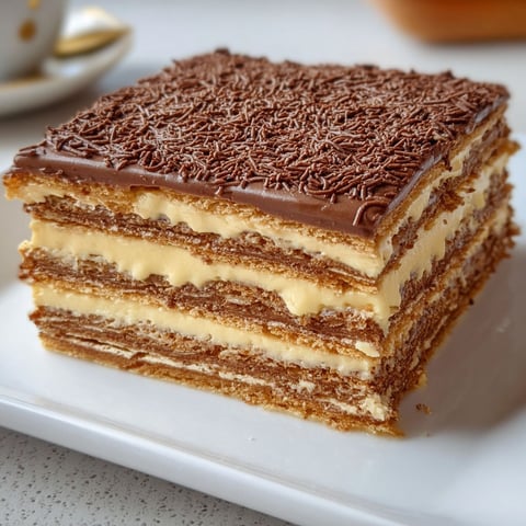 Photo d'un gâteau Petit Beurre Café bien appétissant posé sur un joli plateau.